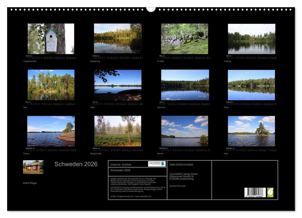 Schweden 2026 (CALVENDO Wandkalender 2026)