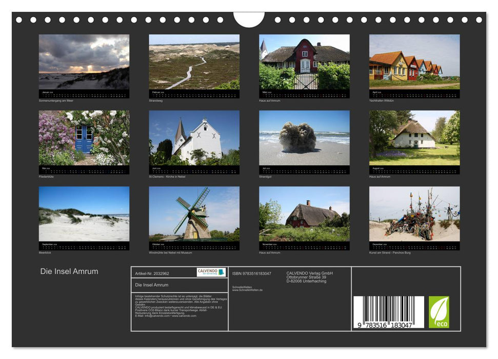 Die Insel Amrum (CALVENDO Wandkalender 2026)