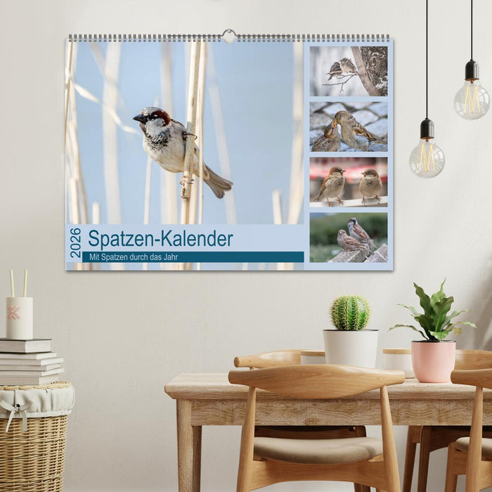 Spatzen-Kalender (CALVENDO Wandkalender 2026)