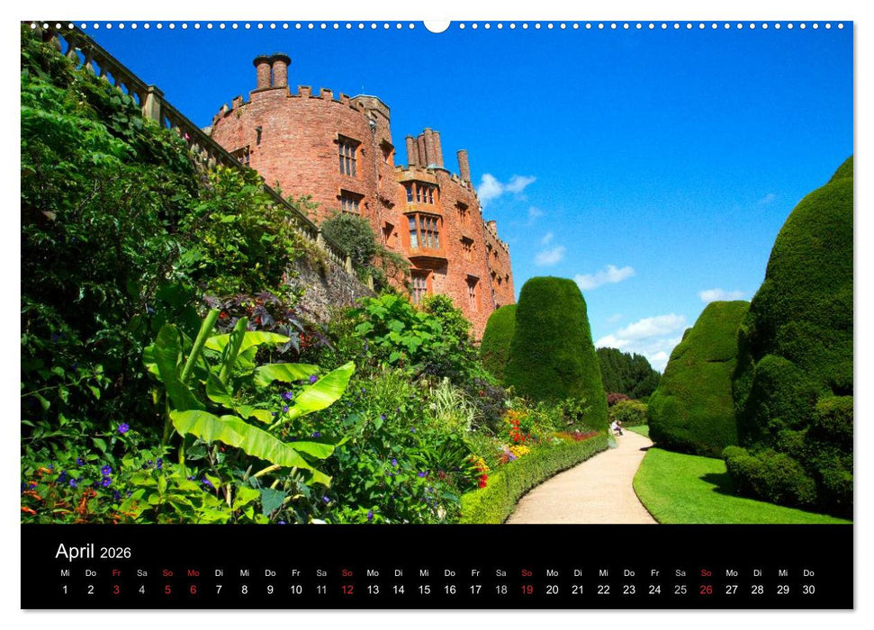 Burgen, Schlösser, Landhäuser (CALVENDO Wandkalender 2026)