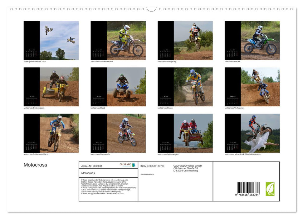 Motocross (CALVENDO Premium Wandkalender 2026)