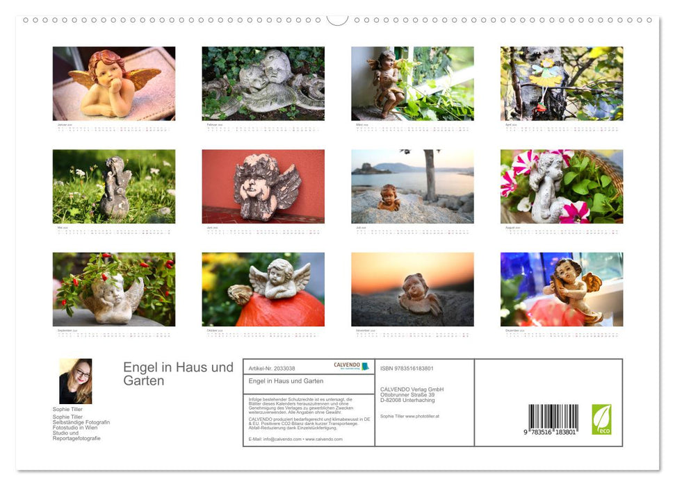 Engel in Haus und Garten (CALVENDO Premium Wandkalender 2026)