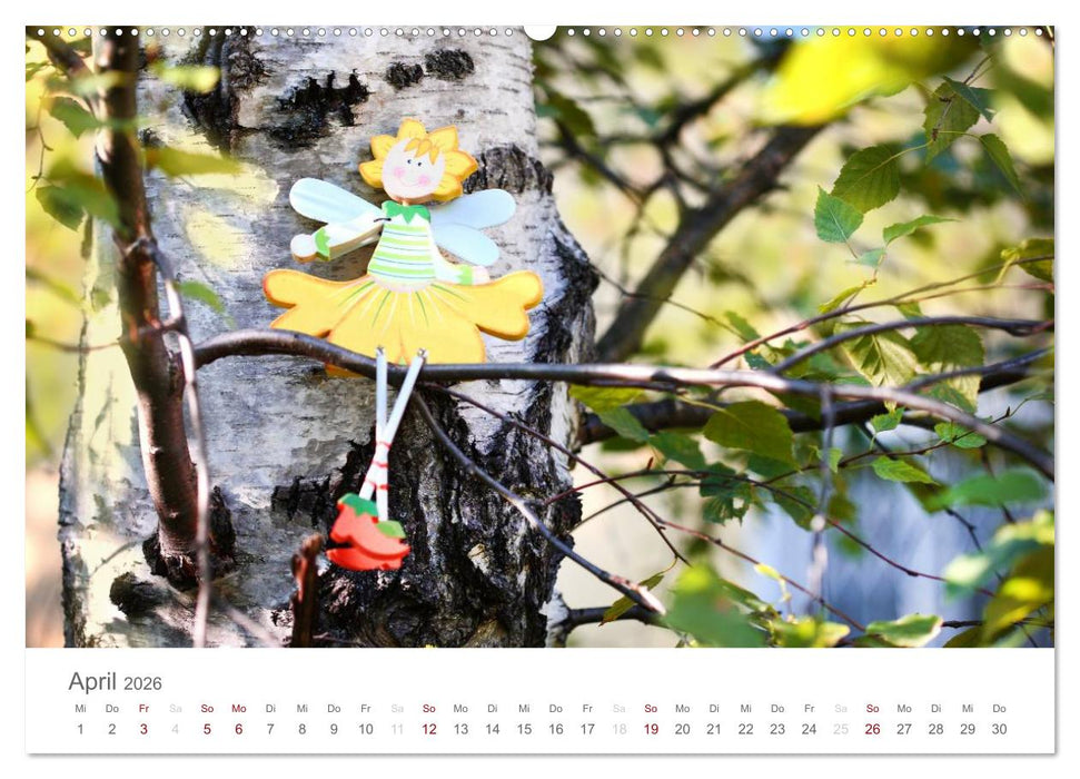 Engel in Haus und Garten (CALVENDO Premium Wandkalender 2026)