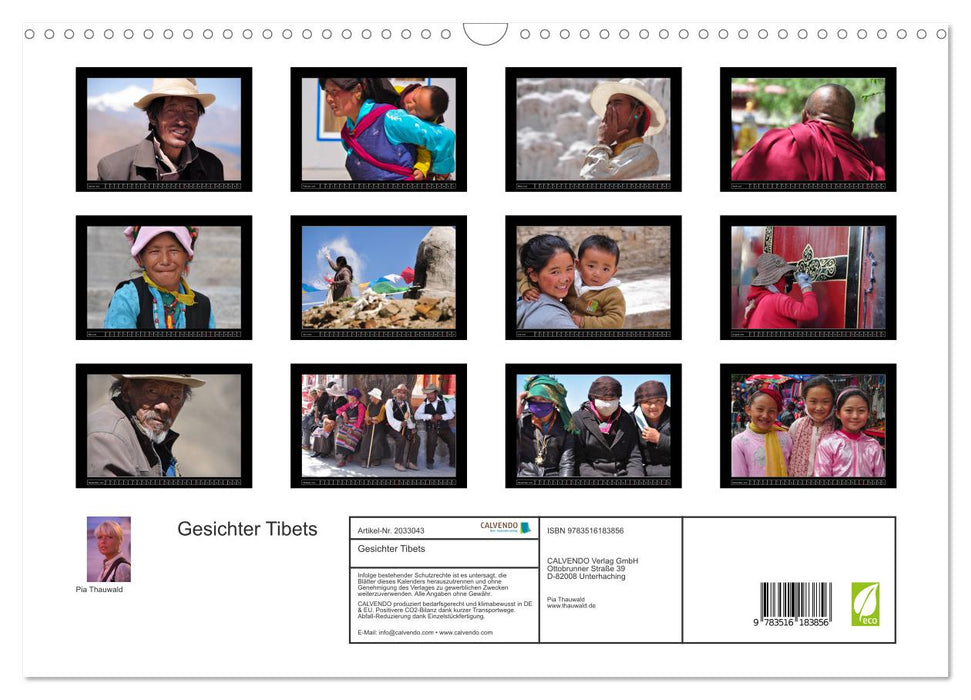 Gesichter Tibets (CALVENDO Wandkalender 2026)