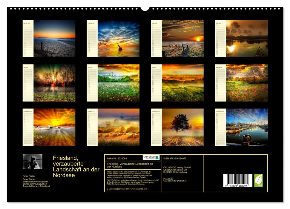Friesland, verzauberte Landschaft an der Nordsee (CALVENDO Premium Wandkalender 2026)