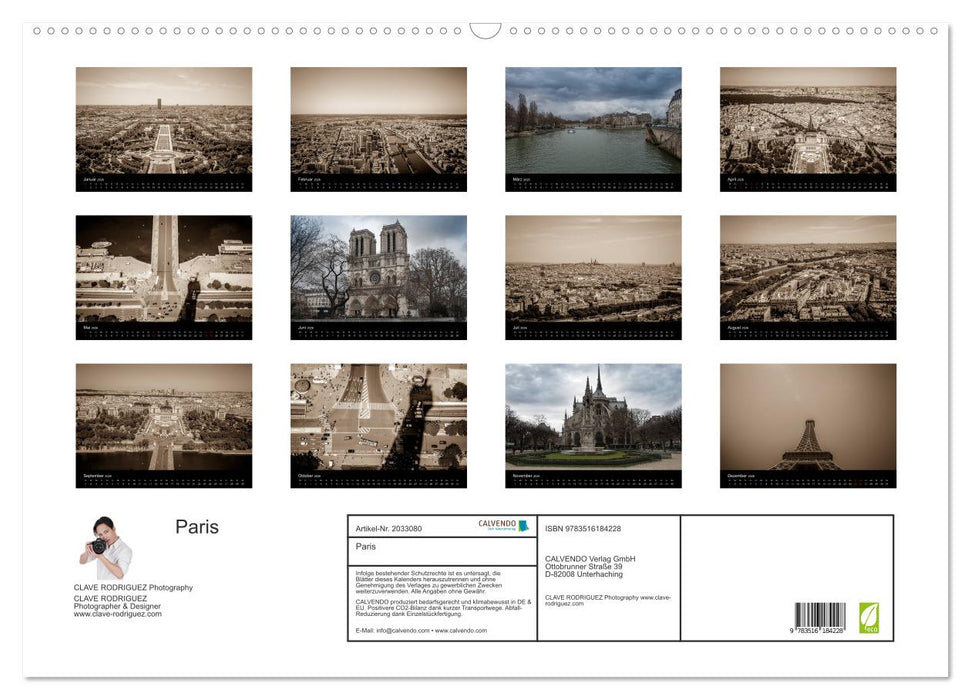 Paris (CALVENDO Wandkalender 2026)
