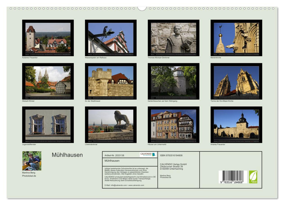 Mühlhausen (CALVENDO Premium Wandkalender 2026)