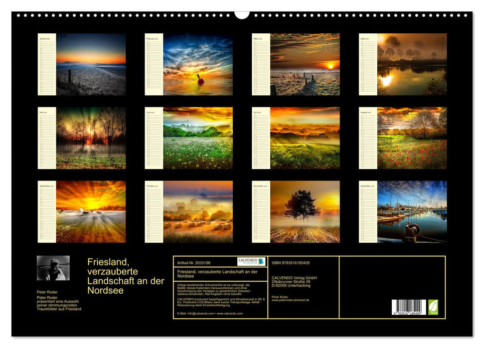 Friesland, verzauberte Landschaft an der Nordsee (CALVENDO Wandkalender 2026)