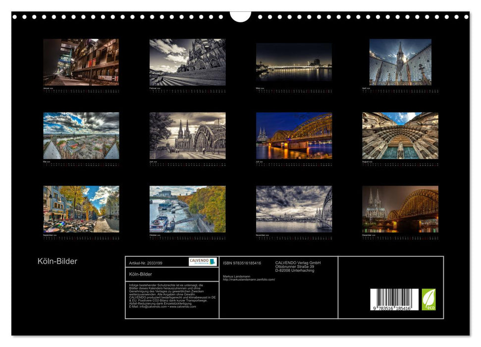 Köln-Bilder (CALVENDO Wandkalender 2026)