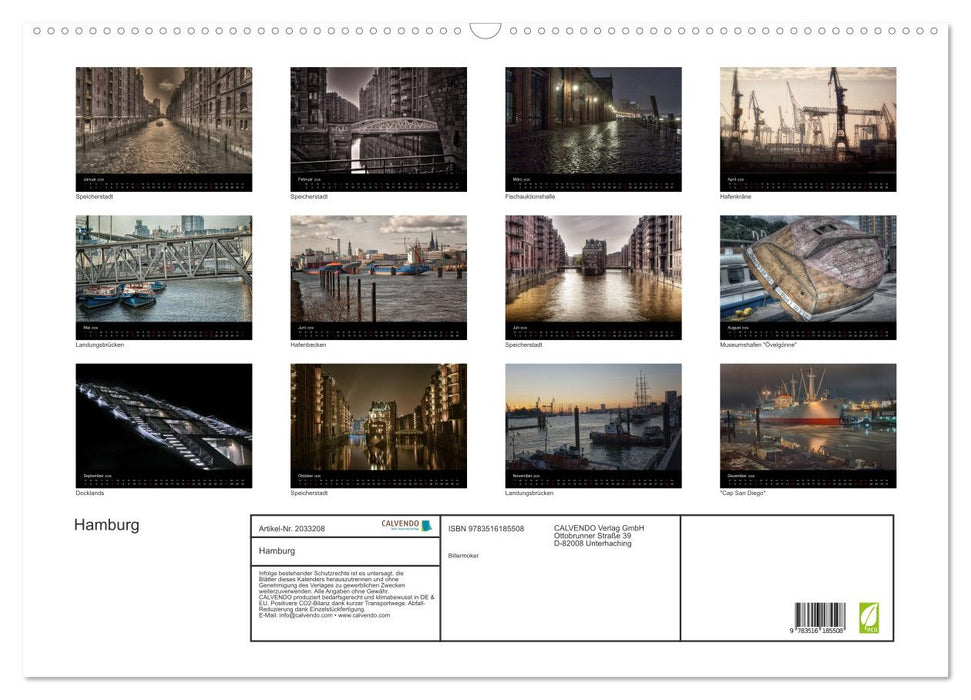 Hamburg (CALVENDO Wandkalender 2026)
