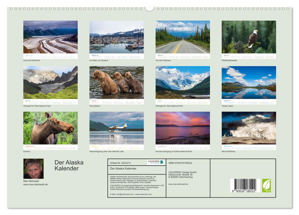 Der Alaska Kalender (CALVENDO Premium Wandkalender 2026)