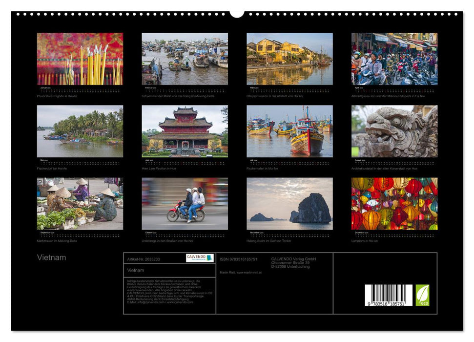 Vietnam (CALVENDO Premium Wandkalender 2026)