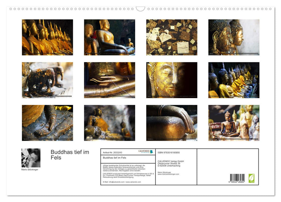 Buddhas tief im Fels (CALVENDO Wandkalender 2026)