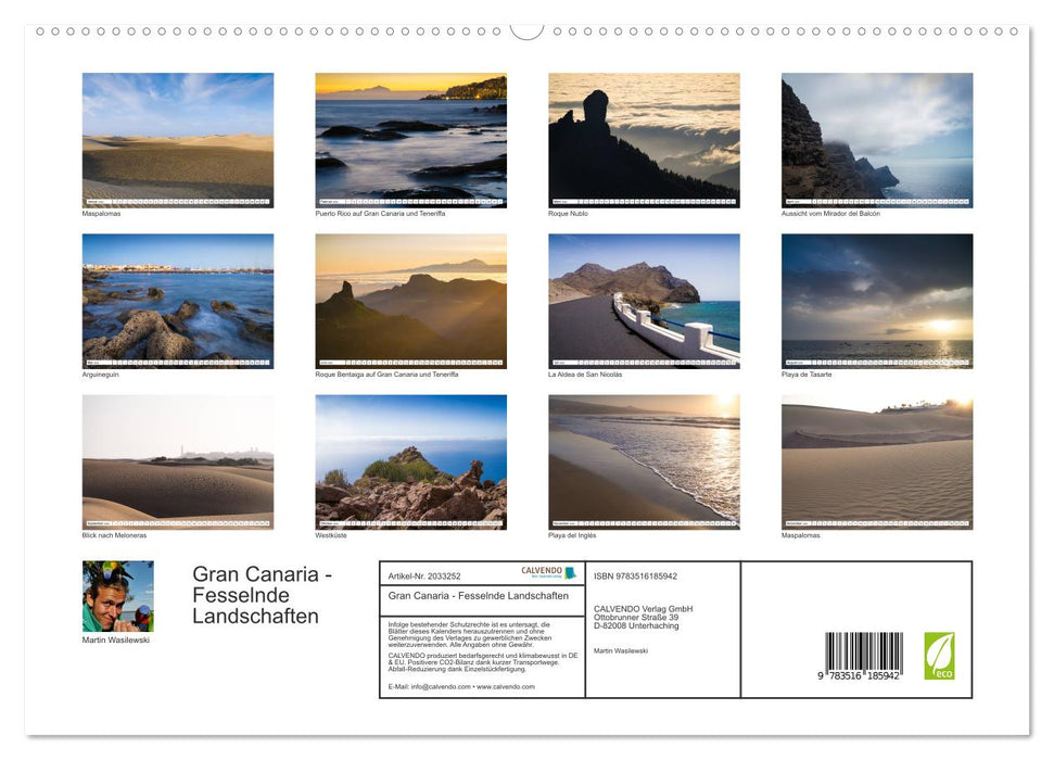 Gran Canaria - Fesselnde Landschaften (CALVENDO Premium Wandkalender 2026)