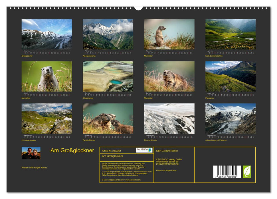 Am Großglockner (CALVENDO Premium Wandkalender 2026)
