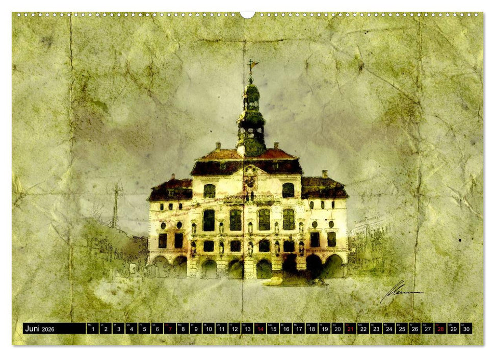 Lüneburger Skizzen (CALVENDO Premium Wandkalender 2026)