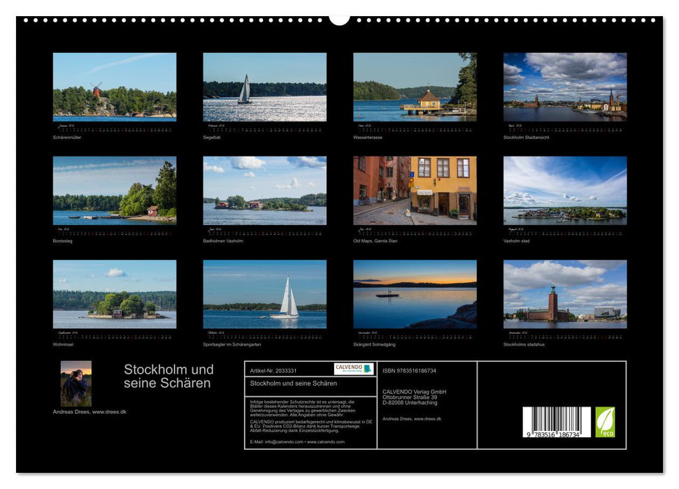 Stockholm und seine Schären (CALVENDO Premium Wandkalender 2026)