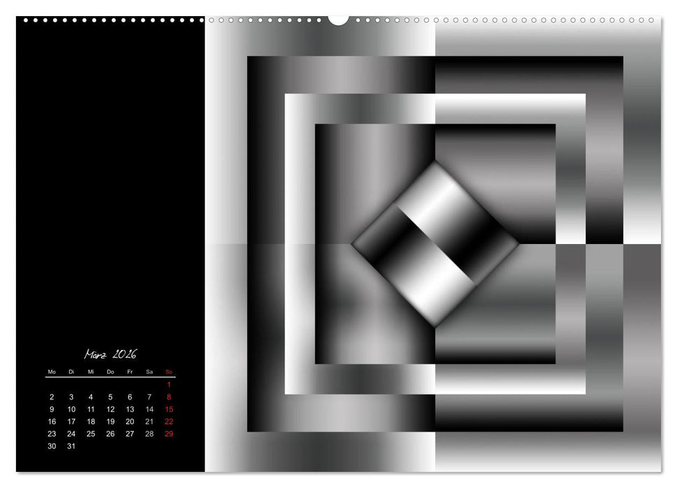 Schwarz trifft Weiß (CALVENDO Premium Wandkalender 2026)