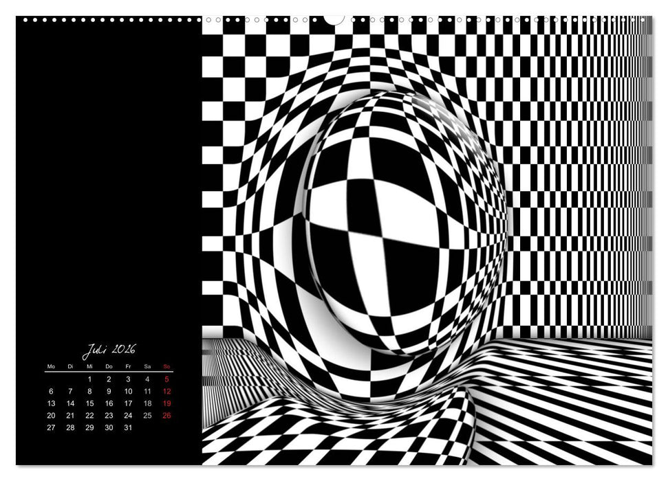 Schwarz trifft Weiß (CALVENDO Premium Wandkalender 2026)