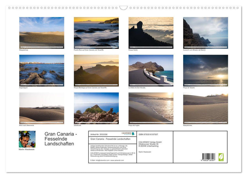 Gran Canaria - Fesselnde Landschaften (CALVENDO Wandkalender 2026)