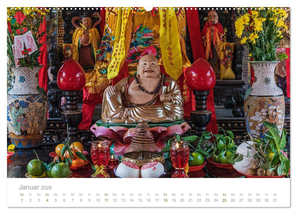 Geheimnisvolles Indochina Kambodscha, Laos, Vietnam (CALVENDO Wandkalender 2026)