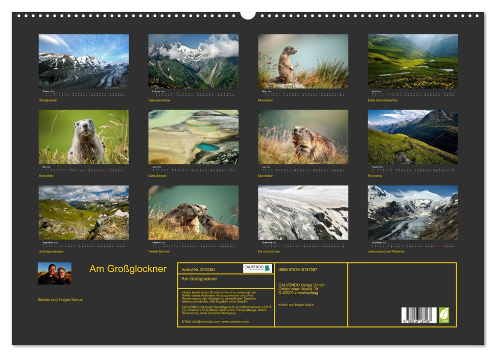 Am Großglockner (CALVENDO Wandkalender 2026)