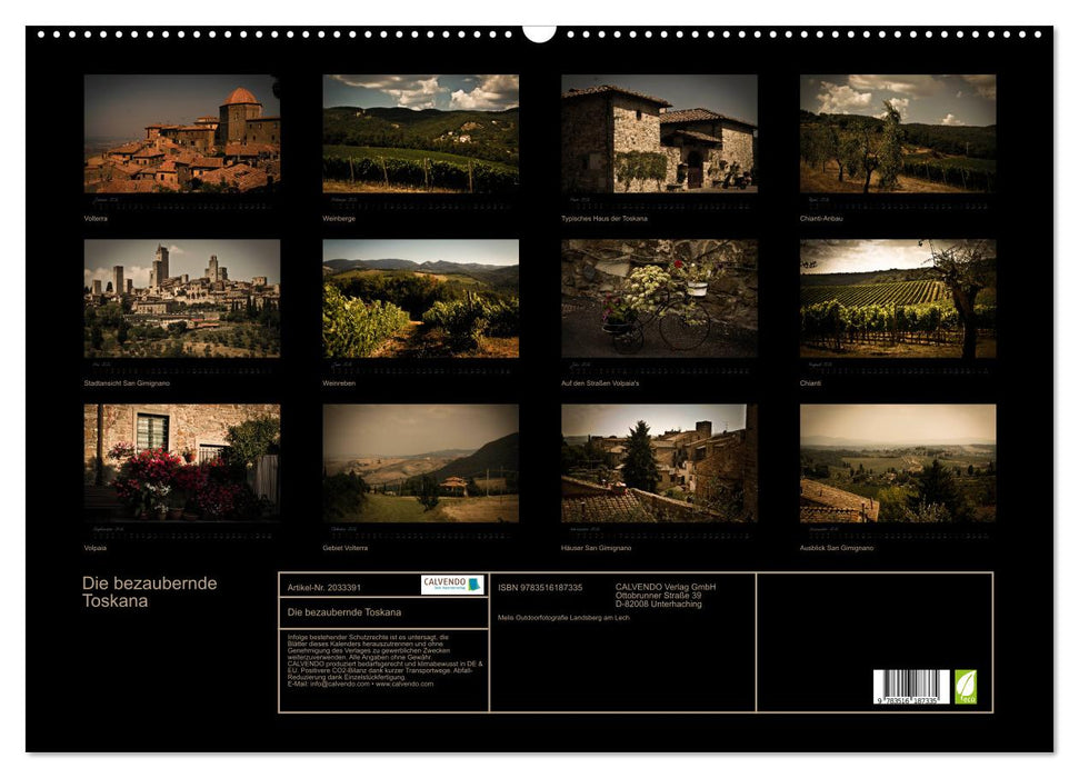 Die bezaubernde Toskana (CALVENDO Wandkalender 2026)