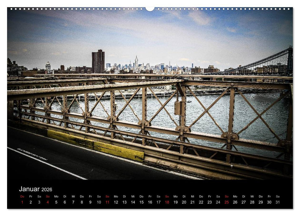 Brooklyn Bridge - New York City (CALVENDO Premium Wandkalender 2026)
