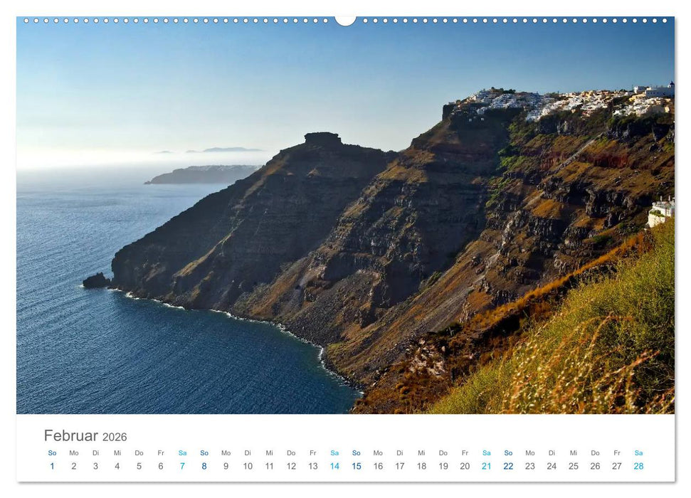 Santorin - Perle der Kykladen (CALVENDO Premium Wandkalender 2026)