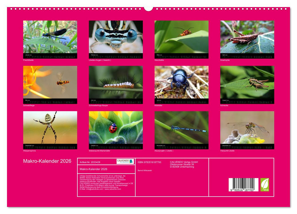 Makro-Kalender 2026 (CALVENDO Premium Wandkalender 2026)