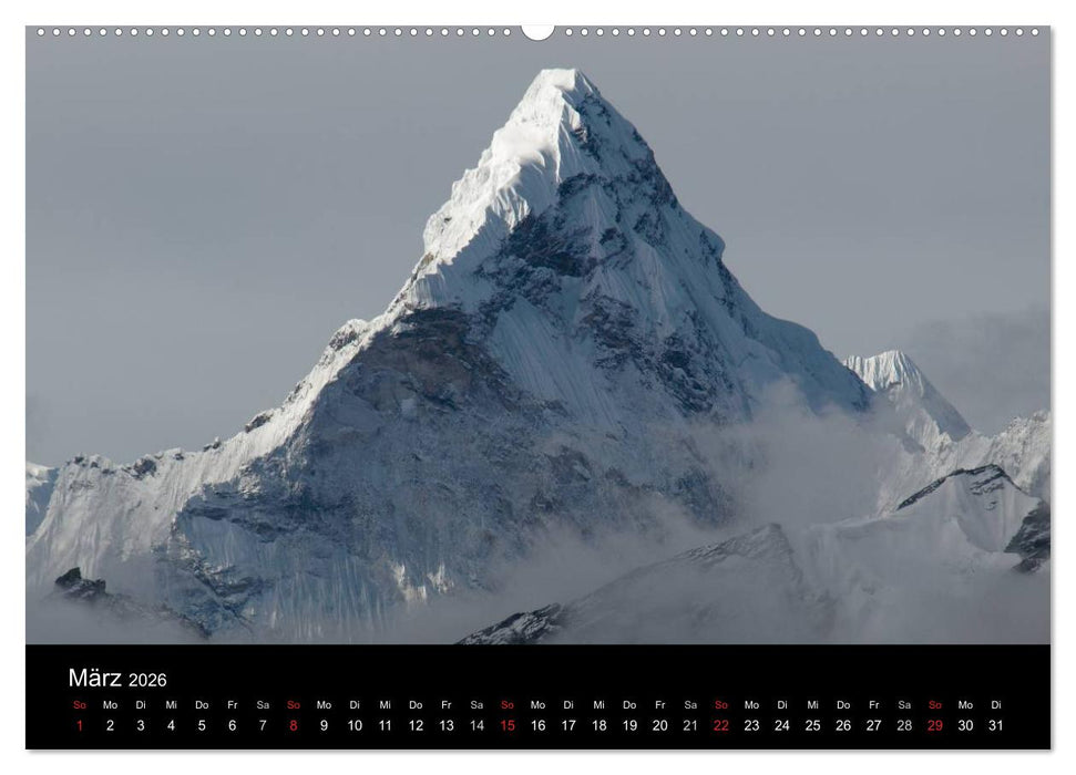 Majestätische Bergwelten - Der Everest Trek (CALVENDO Premium Wandkalender 2026)