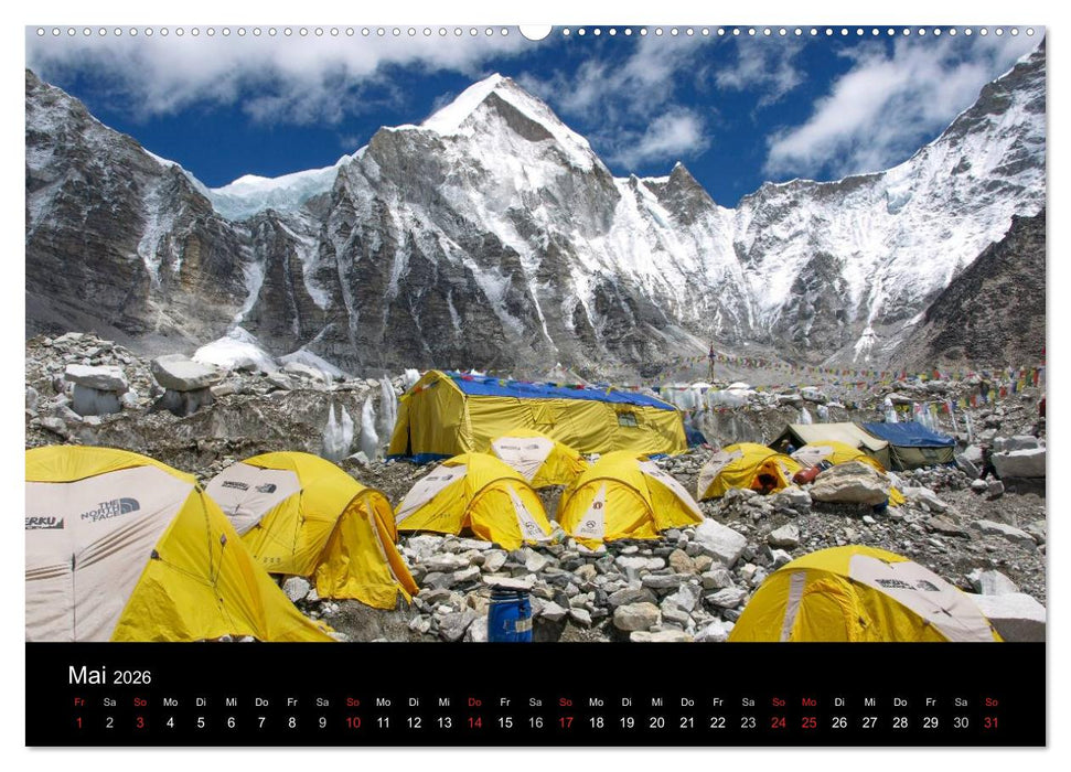 Majestätische Bergwelten - Der Everest Trek (CALVENDO Premium Wandkalender 2026)