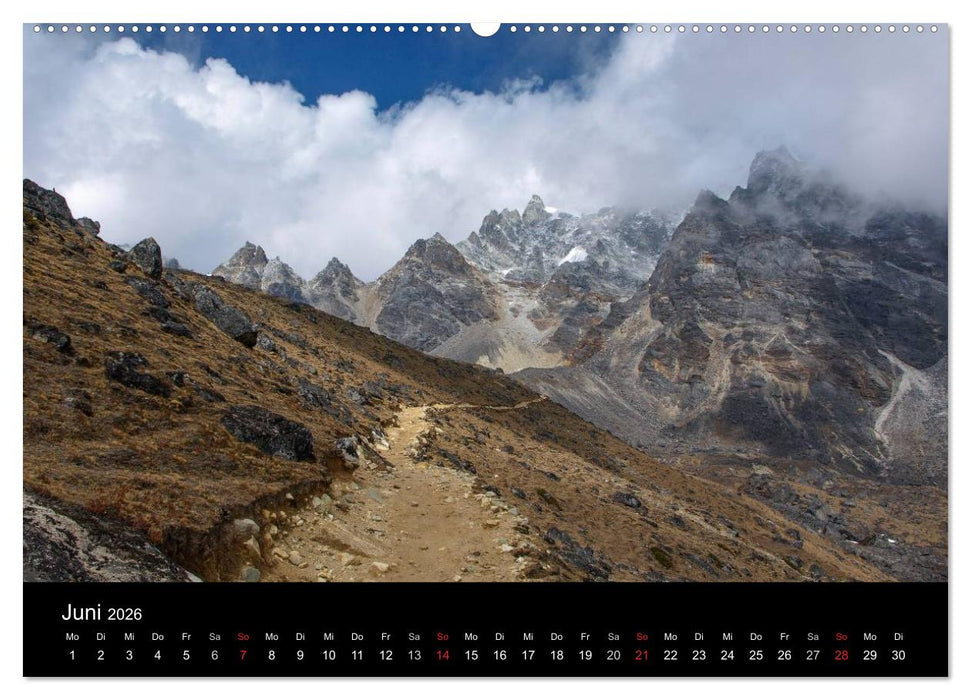 Majestätische Bergwelten - Der Everest Trek (CALVENDO Premium Wandkalender 2026)