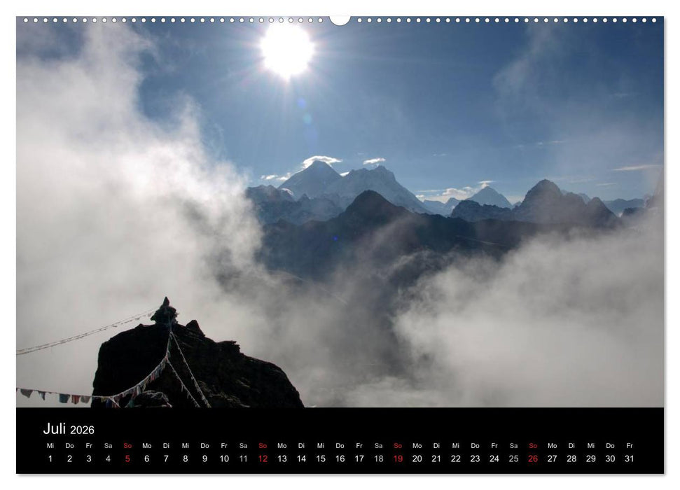 Majestätische Bergwelten - Der Everest Trek (CALVENDO Premium Wandkalender 2026)