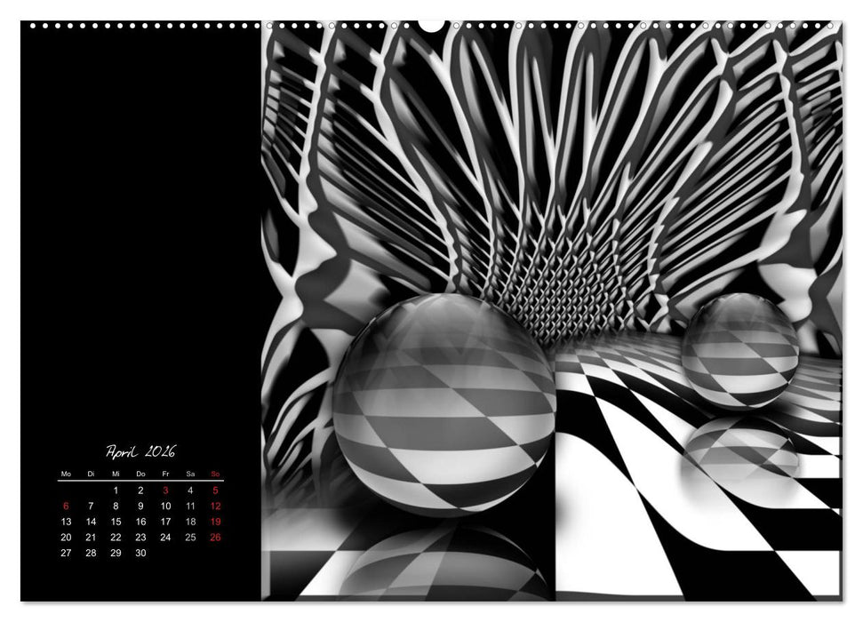 Optische Kunst im Quadrat (CALVENDO Wandkalender 2026)