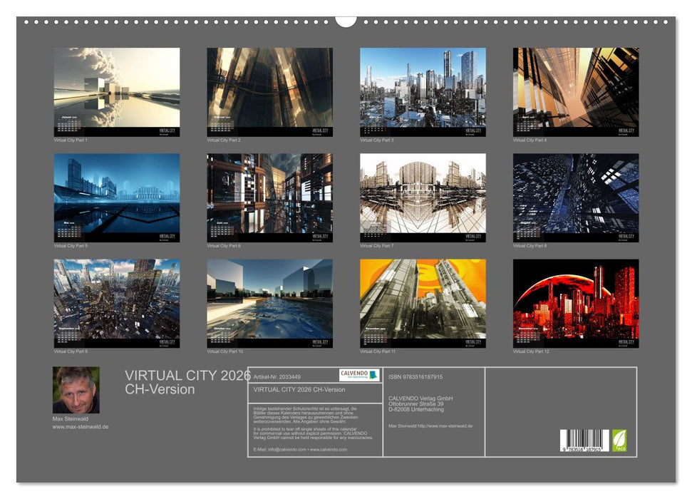 VIRTUAL CITY 2026 CH-Version (CALVENDO Wandkalender 2026)