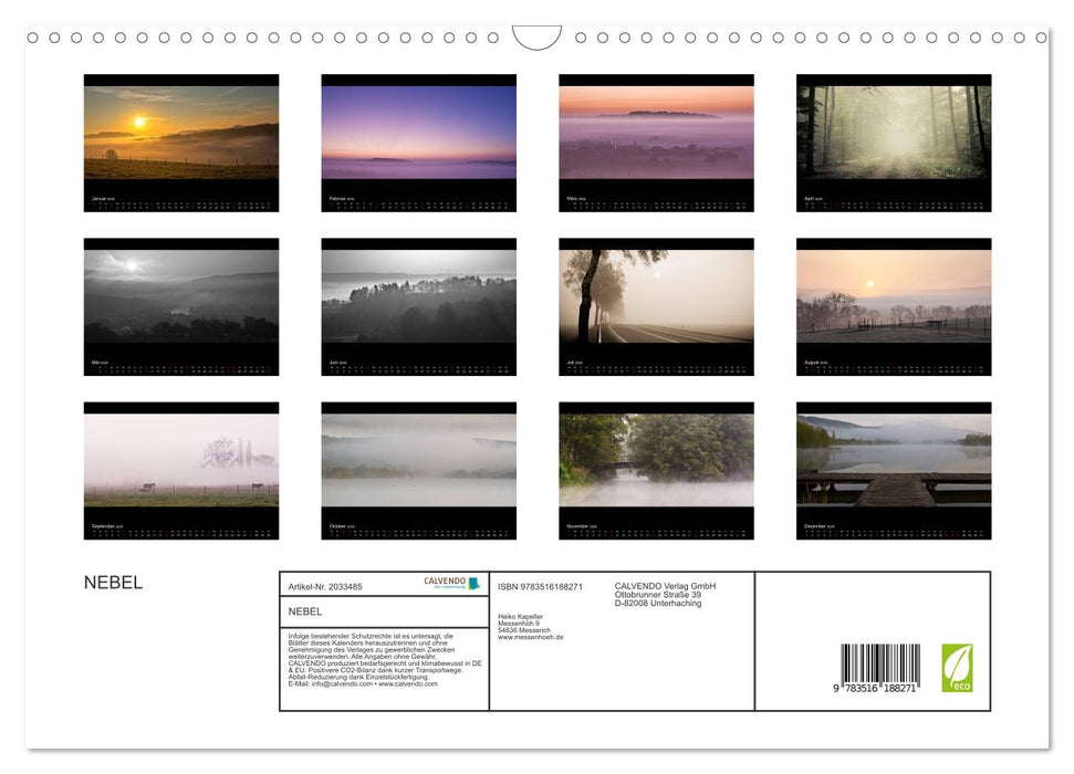 NEBEL (CALVENDO Wandkalender 2026)