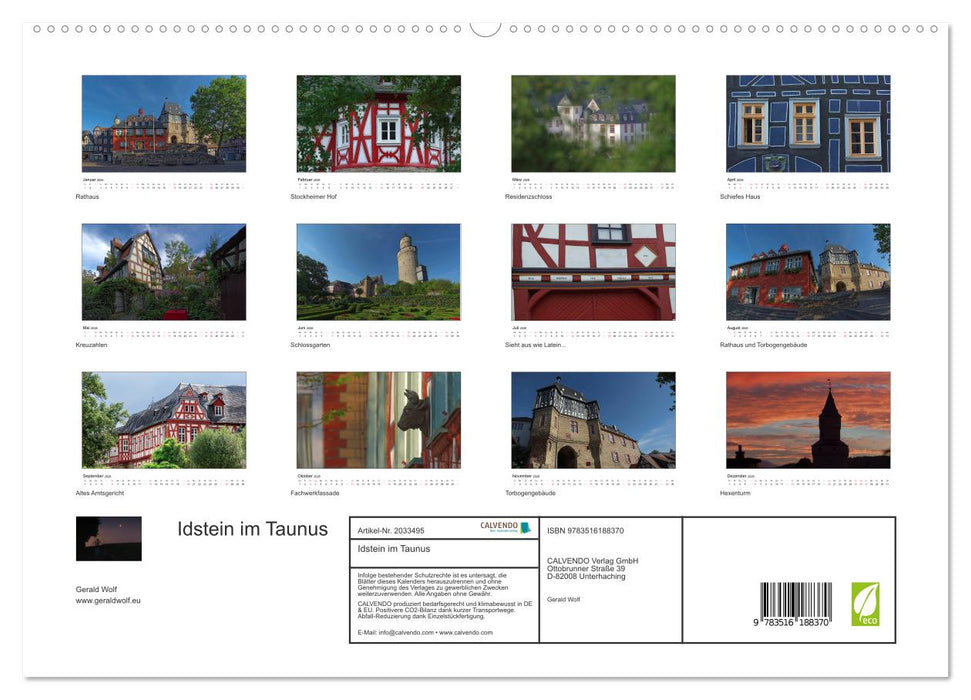 Idstein im Taunus (CALVENDO Premium Wandkalender 2026)