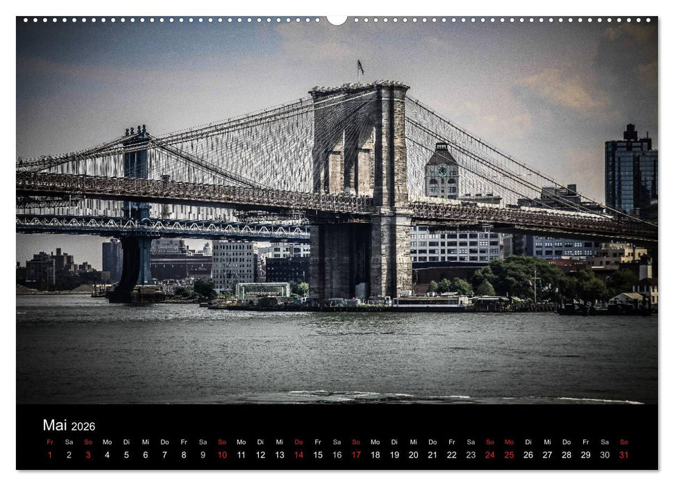 Brooklyn Bridge - New York City (CALVENDO Wandkalender 2026)
