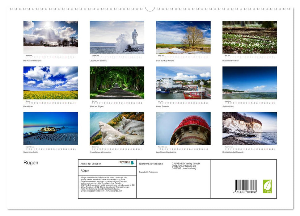 Rügen (CALVENDO Premium Wandkalender 2026)