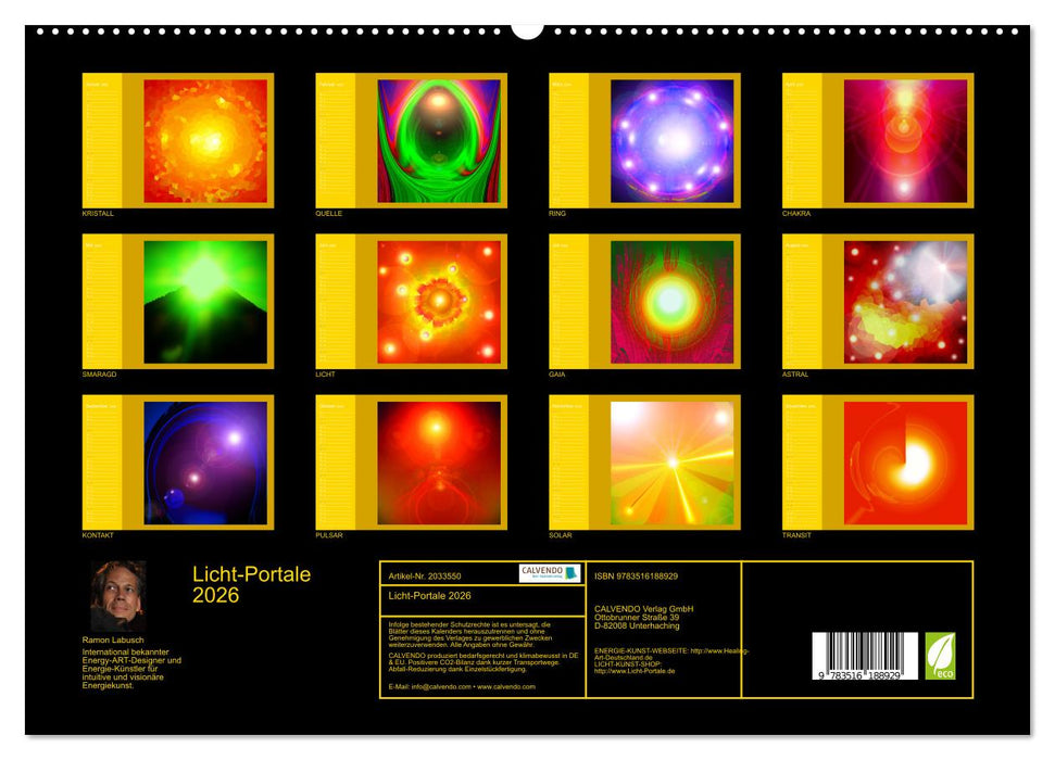Licht-Portale 2026 (CALVENDO Premium Wandkalender 2026)