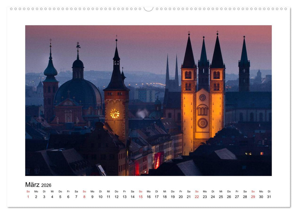 Würzburg - Im Lauf der Jahreszeiten (CALVENDO Wandkalender 2026)