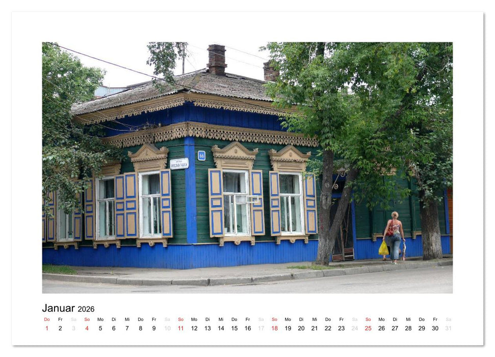 Holzhäuser in Irkutsk (CALVENDO Premium Wandkalender 2026)
