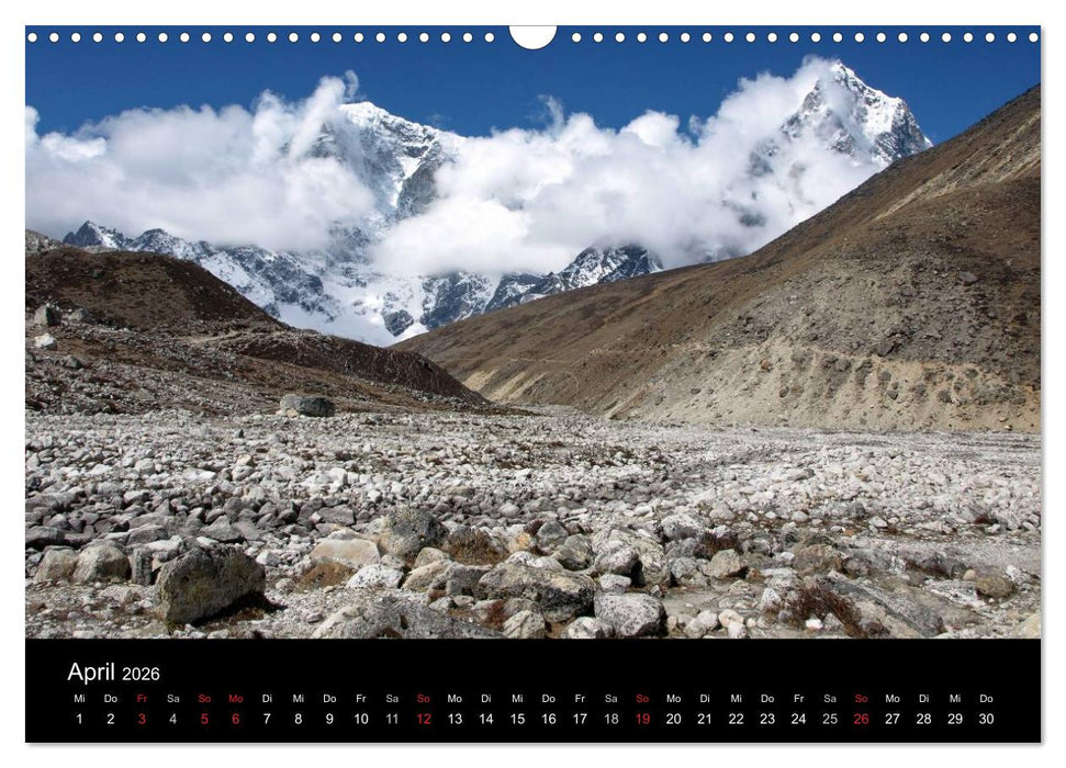Majestätische Bergwelten - Der Everest Trek (CALVENDO Wandkalender 2026)