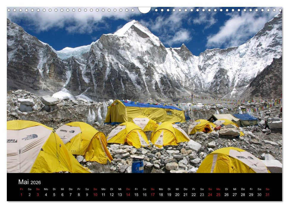 Majestätische Bergwelten - Der Everest Trek (CALVENDO Wandkalender 2026)