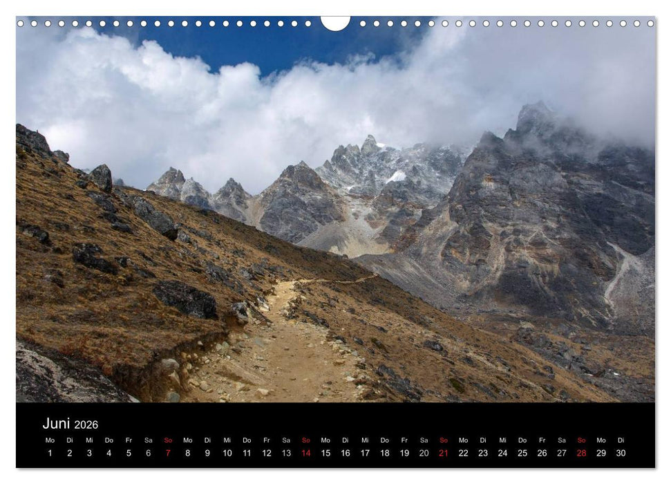 Majestätische Bergwelten - Der Everest Trek (CALVENDO Wandkalender 2026)