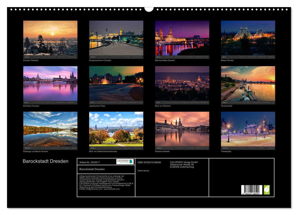 Barockstadt Dresden (CALVENDO Wandkalender 2026)