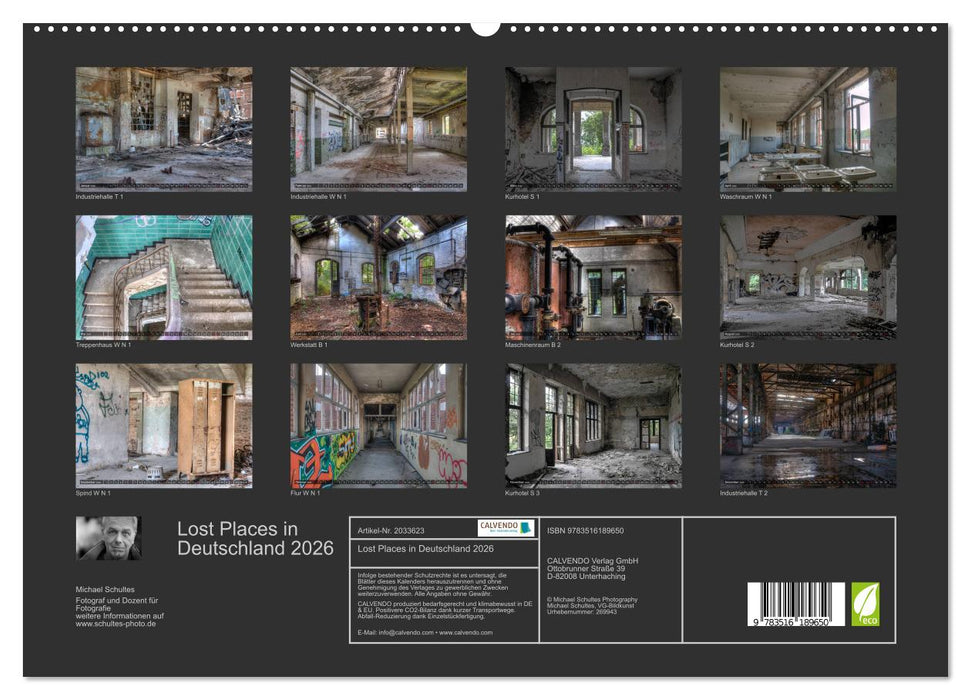 Lost Places in Deutschland 2026 (CALVENDO Premium Wandkalender 2026)