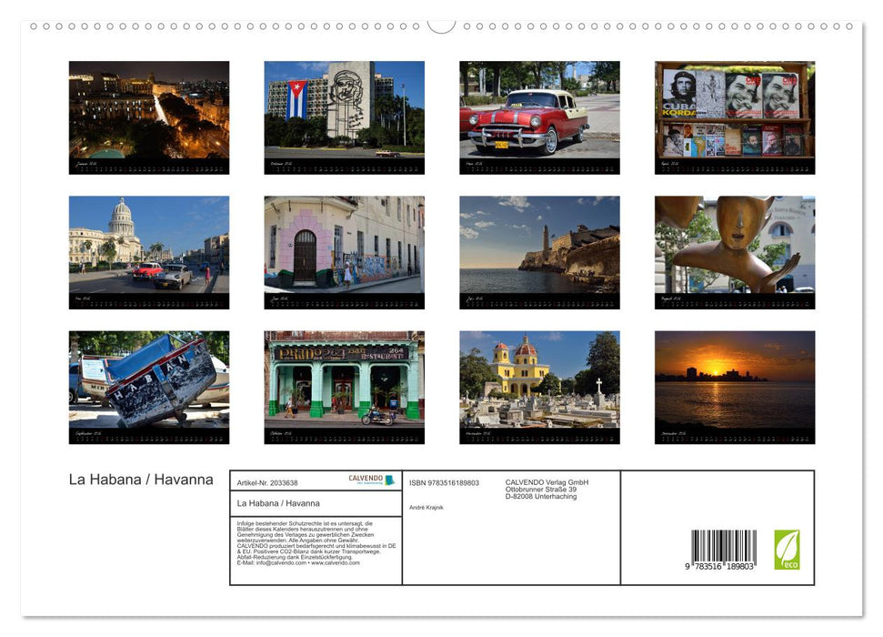 La Habana / Havanna (CALVENDO Premium Wandkalender 2026)