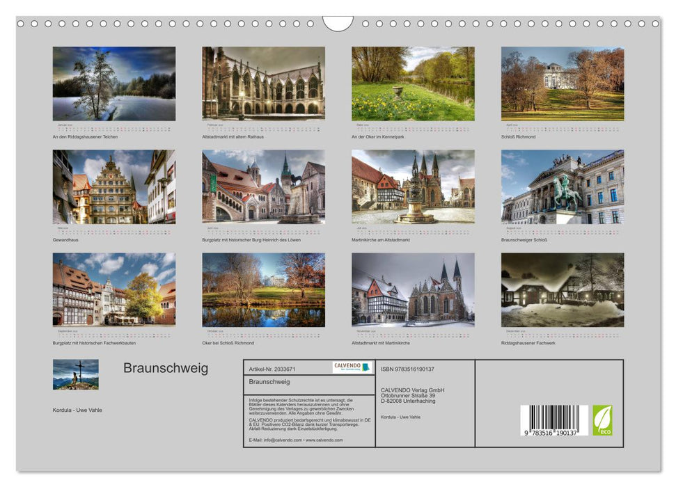 Braunschweig (CALVENDO Wandkalender 2026)